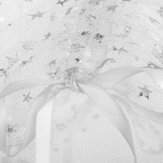 Ciel de lit pour enfant Demoiselle - H. 250 cm - Argent gris clair