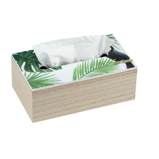 Boîte à mouchoirs tropicale Tucan - Vert