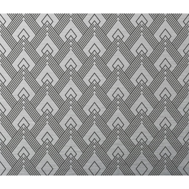 Crédence adhésive en aluminium Art déco - L. 70 x l. 40 cm - Noir