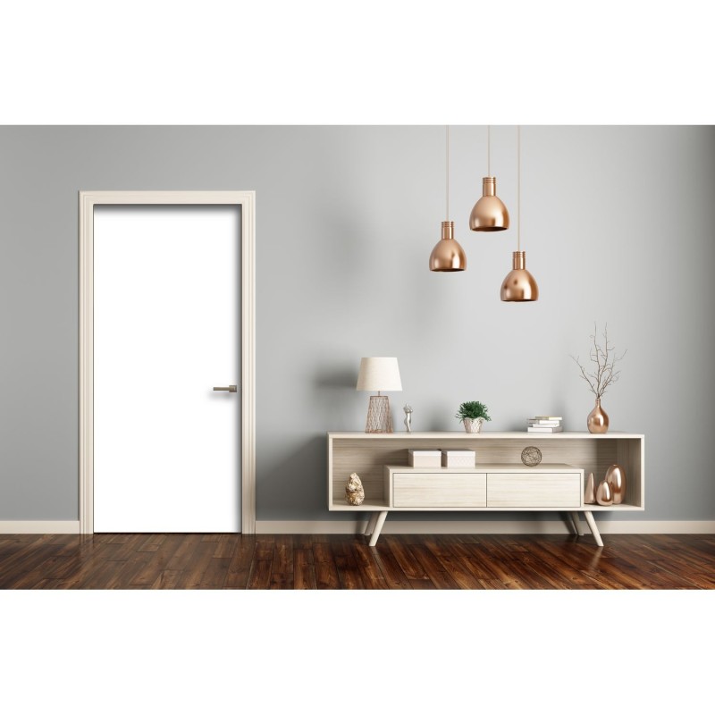 Sticker pour porte d'intérieur Home - L. 83 x l. 204 cm - Blanc