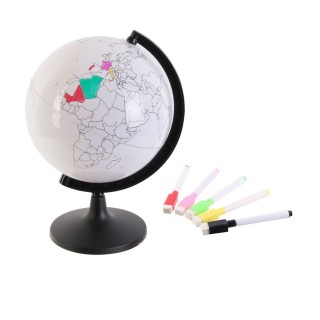 Jouet éducatif - Globe terrestre rotatif à colorier