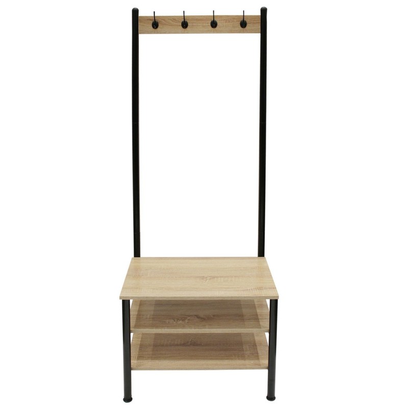 Meuble d'entrée industriel Indus - L. 60 x H. 175 cm - Noir Meuble d'entrée industriel Indus - L. 60 x H. 175 cm - Noir
