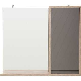 Armoire de toilette design Elda - L. 57 x H. 49 cm - Gris
