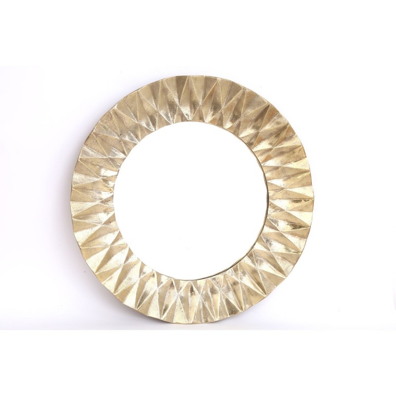 Miroir en métal design Flora - Diam. 60 cm - Doré