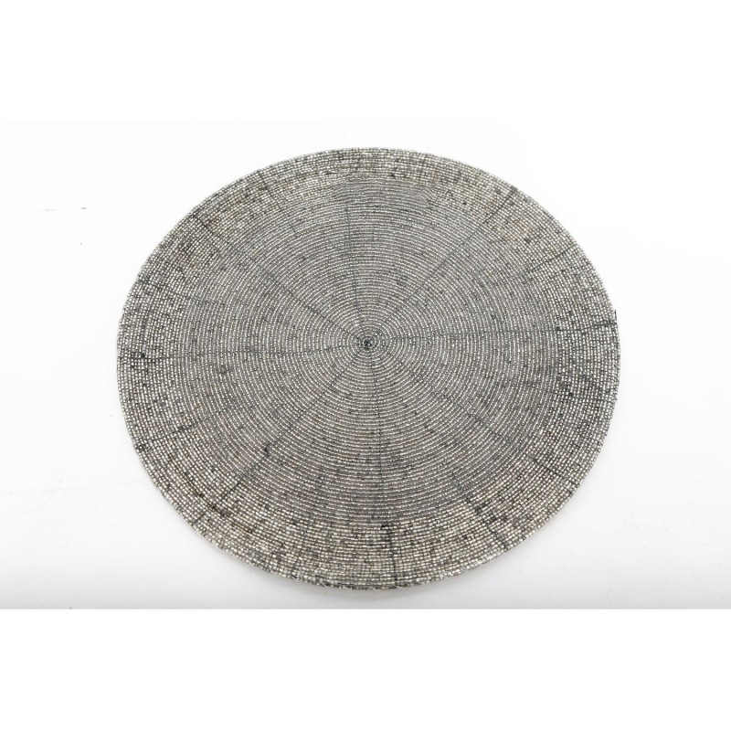 Set de table design perles Alix - Diam. 30 cm - Argent