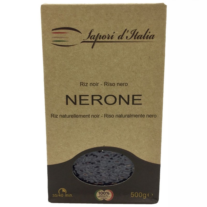 Riz noir Nerone Italie boîte 500g Carton de 12 x 500GR