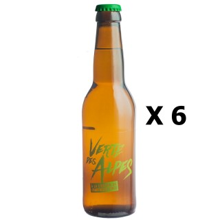 Lot 6x33cl - Bière artisanale Verte des Alpes by Mandrin à la liqueur de Chartreuse verte 4,8% alc./Vol - Brasserie du Dauphiné
