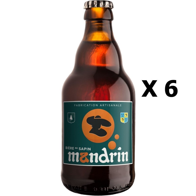 Lot 6x33cl - Bière artisanale Mandrin au Sapin - 33cl 8% alc./Vol- Brasserie du Dauphiné