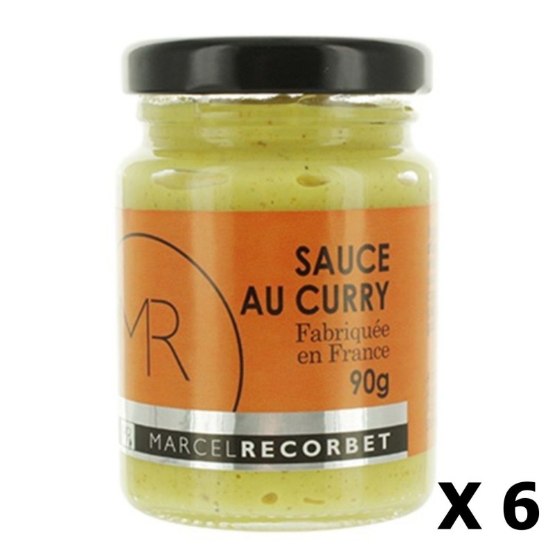 Lot 6x Sauce au curry - Fabriquée en France - MR -  pot 90g