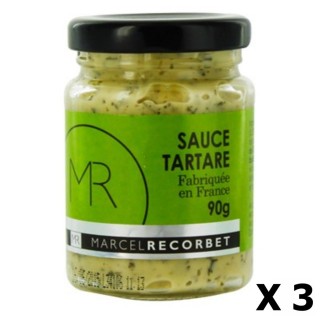 Lot 3x Sauce tartare  - Fabriquée en France - MR -  pot 90g