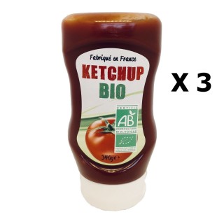Lot 3x Ketchup BIO - France - flacon 340g