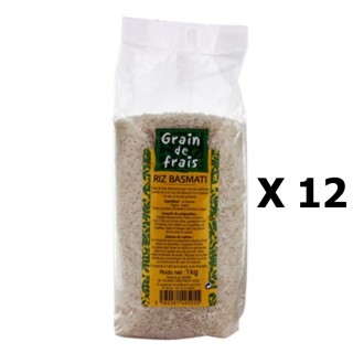 Lot 12x Riz Basmati - Grain de Frais - paquet 1kg
