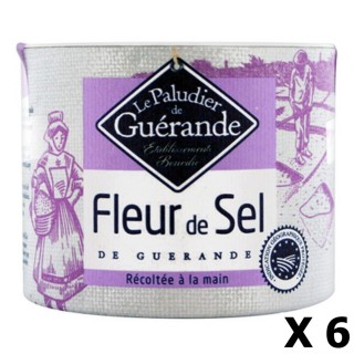 Lot 6x Fleur de sel de Guérande - Le Paludier de Guérande - boîte 125g