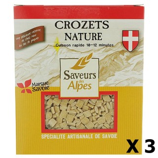 Lot 3x Crozets nature - Saveurs des Alpes - boîte 400g