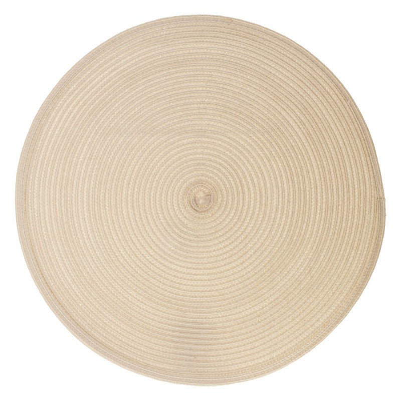 Set de table tressé rond OSCAR - Diam. 38 cm - Beige