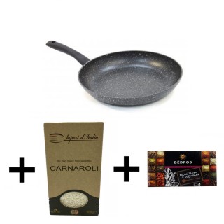 Cuisinez le Risotto - Riz Carnaroli Italie + poêle - 3 produits