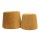 2 Poufs empilables en velours vintage Edouard - Jaune moutarde