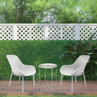 2 Fauteuils pour table de jardin design Malibu - Blanc