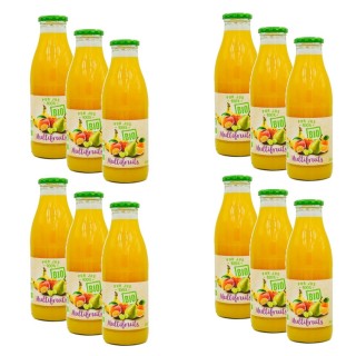 Lot 12x Pur jus multifruits BIO - bouteille 75cl