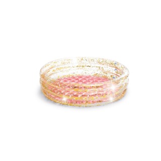 Piscinette pataugeoire gonflable Glitter - Diam. 86 x H. 25 cm - Transparent