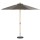 Parasol droit rond en bambou Tinaei - Diam. 300 cm - Taupe