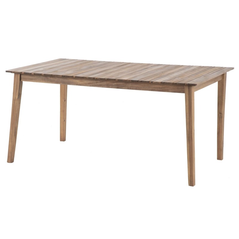Table de jardin en bois 6 Personnes - L. 160 x H. 75 cm - Beige