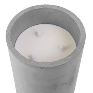 Bougie LED ronde design ciment Factory GM - Gris