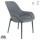 2 Fauteuils pour table de jardin design Malibu - Gris