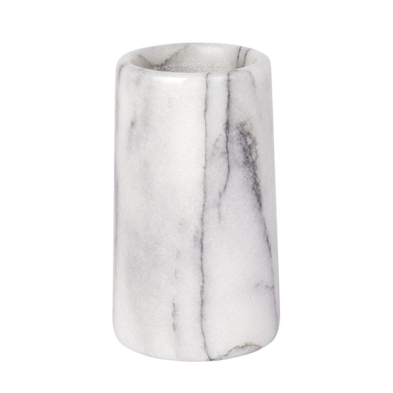 Gobelet de salle de bain design marbre Onyx - Blanc