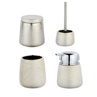 Set accessoires de salle de bain design Glimma - Doré champagne