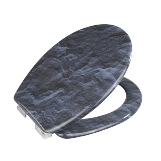 Abattant WC en duroplast design Slate - Gris anthracite