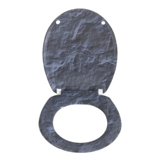 Abattant WC en duroplast design Slate - Gris anthracite