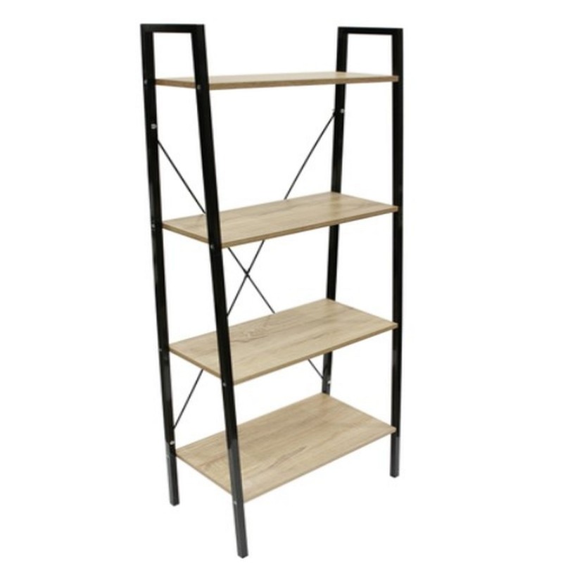 Etagère industrielle bois et métal Alphonse - L. 60 x H. 148 cm - Noir Etagère industrielle bois et métal Alphonse - L. 60 x H. 148 cm - Noir