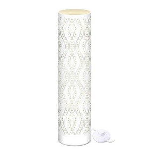 Lampadaire en plastique - Hauteur 119 cm - Blanc