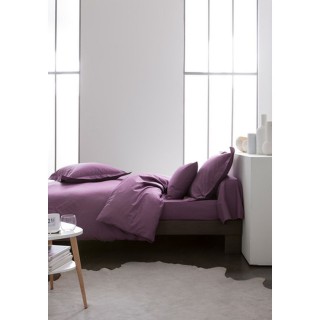 2 Taies d'oreiller Figue - 100% coton 57 fils - 50 x 70 cm - Violet