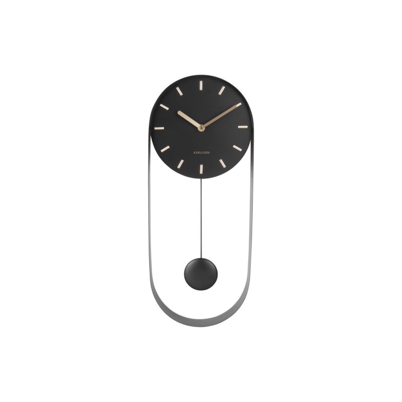 Horloge à balancier pendulum design Charm - H. 50 cm - Noir