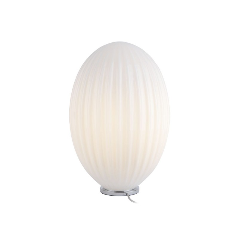 Lampe à poser design vintage Smart large - H. 45 cm - Blanc