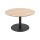 Table basse ronde design Dot - Diam. 60 x H. 35 cm - Marron chêne