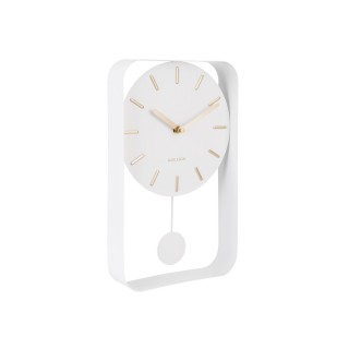 Horloge design pendulum Charm - L. 20 x H. 32 cm - Blanc
