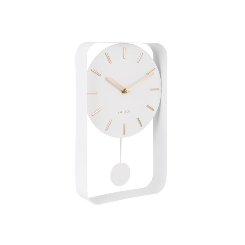 Horloge design pendulum Charm - L. 20 x H. 32 cm - Blanc