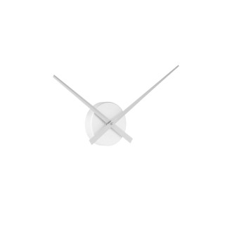 Horloge murale design minimaliste Little Big time - Diam. 44 cm - Argenté