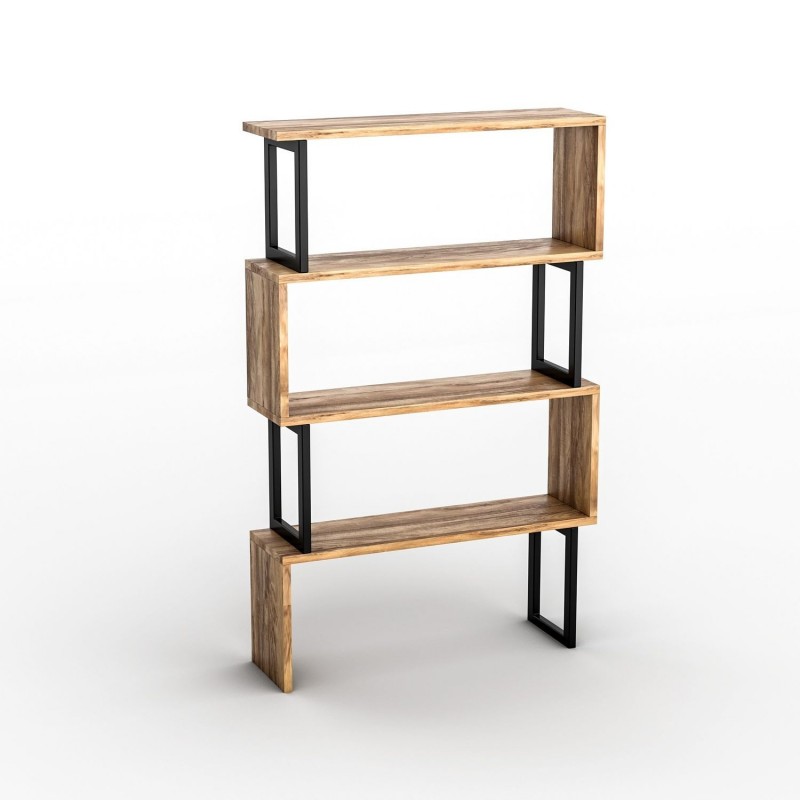 Etagère bibliothèque design industriel Ceylan - L. 80 x H. 128 cm - Noir Etagère bibliothèque design industriel Ceylan - L. 80 x H. 128 cm - Noir