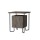 Table de chevet design Acres - L. 40 x H. 45 cm - Marron foncé