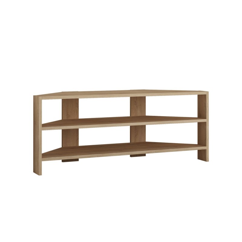 Meuble TV d'angle design scandinave Thales - L. 114 x H. 45 cm - Marron Meuble TV d'angle design scandinave Thales - L. 114 x H. 45 cm - Marron
