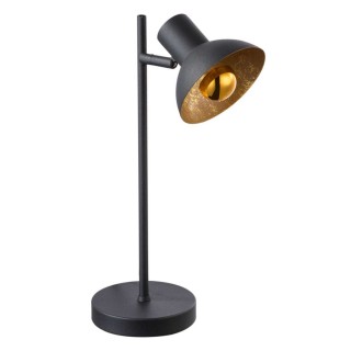 Lampe à poser LED design industriel Fillo - Noir et doré