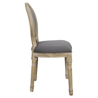 2 Chaises de table design médaillon Eleonor - Gris
