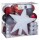 Kit déco pour sapin de Noël - 44 Pièces - Blanc, rouge, gris foncé et argenté