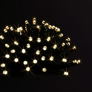 Guirlande extérieure de Noël à piles LED - L. 1400 cm - Blanc chaud