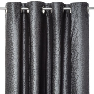 Rideau design croco Dahlia - L. 140 x l. 250 cm - Gris
