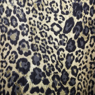 Rideau design léopard Jungle électro - L. 145 x l. 250 cm - Or et noir